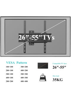 Generic TV Stand/Television Stand Cantilever Mount for LED LCD Plasma TV Monitors Easy to Install TV Wall Mount Standard Load-bearing 26-55 Inch TV’s Swivel and Bracket VESA 100x100mm to 400x400mm Stand Holds Up to 35kg  - Image 5