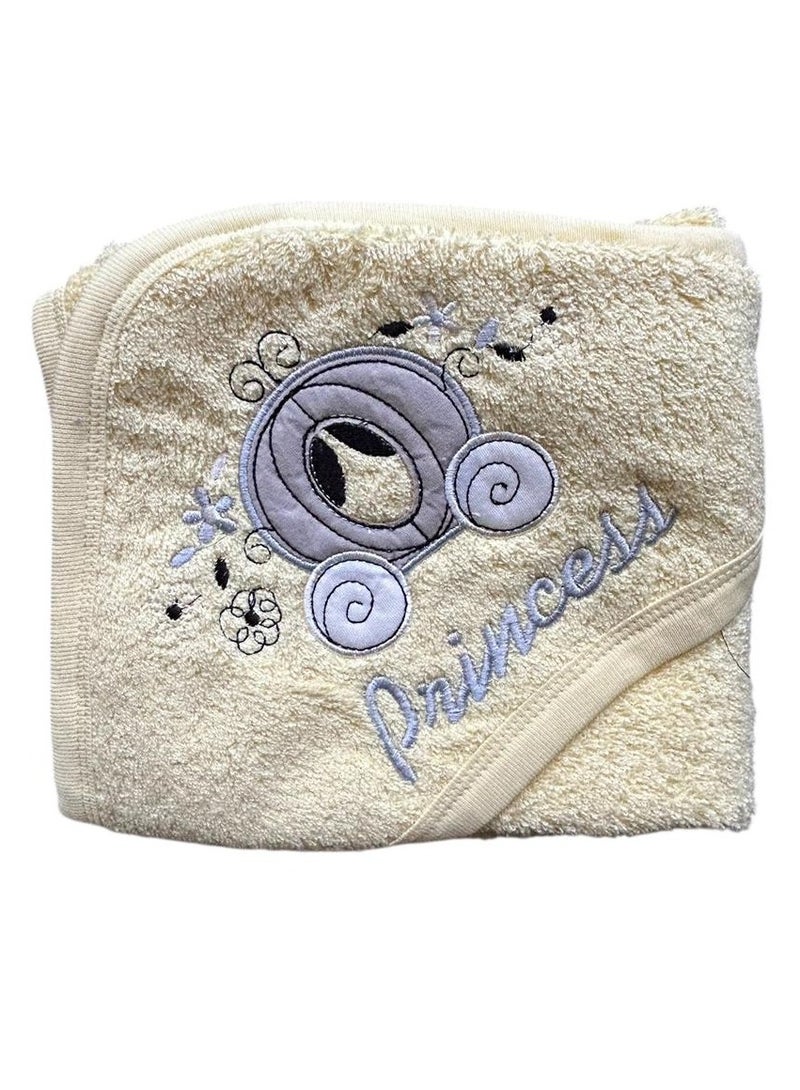 Baby hooded towel yellow