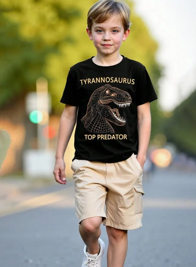 تايك تو مجموعة من شورت وتيشيرت بطبعة جرافيك ديناصور