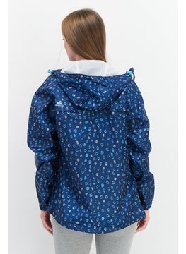Trespass Women Allover Printed Windproof Jacket, Blue Combo  - Image 2