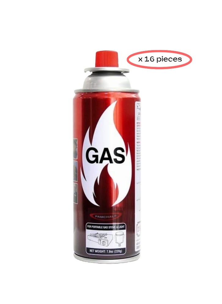 PAMCHAL 16-Piece Butane Gas Cartridge Canister 