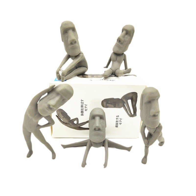 Moai Stretching Exercise Figure Series 1 - Easter Stone Statue Blind Box Toy - Image 5