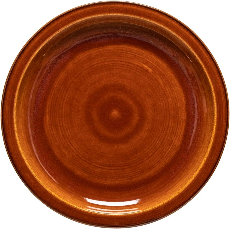 Casafina Ceramic Stoneware 10 Dinner Plate  Poterie Collection Caramel  Microwave  Dishwasher Safe Dinnerware  Food Safe Glazing  Restaurant Quality Tableware - Image 1