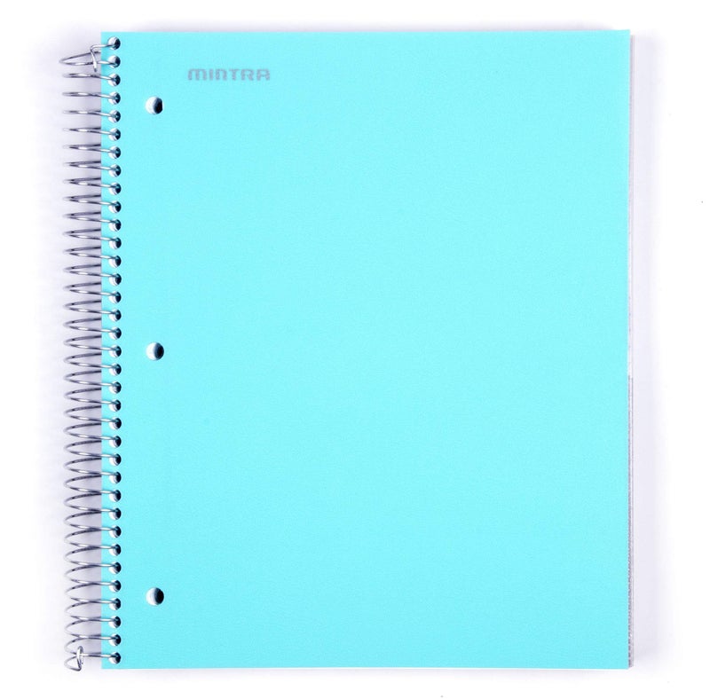 Mintra Office Durable Spiral Notebooks, 5 Subject (Teal, College Ruled 1pk) - Image 1