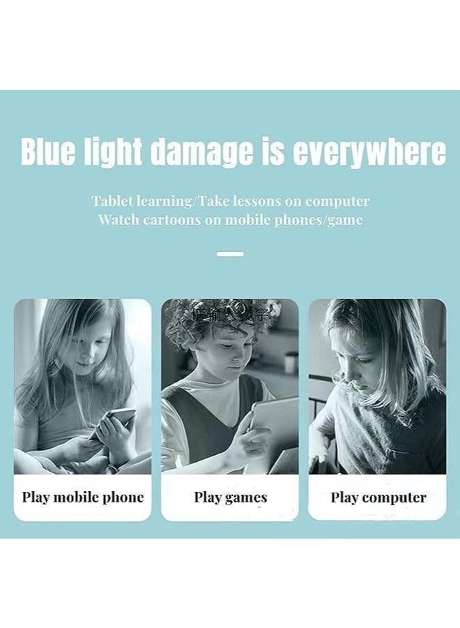 RATSAW Anti-Blue Light Blocking Glasses Kids Anti Glare Eyestrain UV TV Phone Children Silicone Safety Eyewear for Boys and Girls Age 3-12 - Image 2