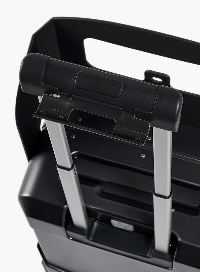 Wave BLACK Solid Hardcase Trolley Bag With Retractable Handle for Men | Best Price UAE
