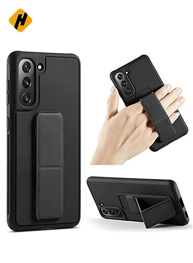 HuHa Samsung Galaxy S24 PLUS Case Cover Magnetic Car Mount Kickstand & Holder, Premium Silicone Vertical & Horizontal Hand Strap and Grip with Multi Stand for Samsung Galaxy S24 PLUS  - Image 1