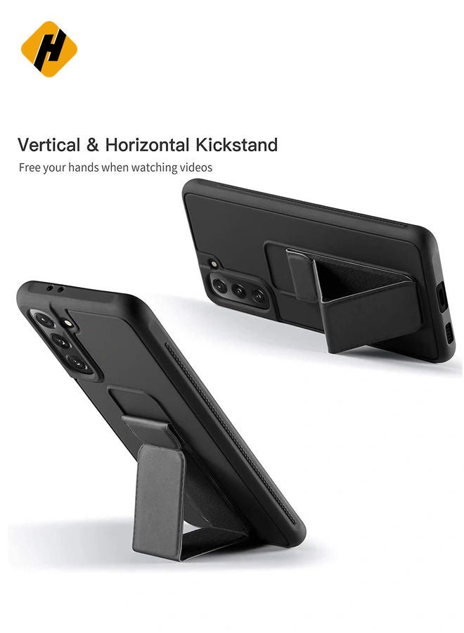 HuHa Samsung Galaxy S24 PLUS Case Cover Magnetic Car Mount Kickstand & Holder, Premium Silicone Vertical & Horizontal Hand Strap and Grip with Multi Stand for Samsung Galaxy S24 PLUS  - Image 3