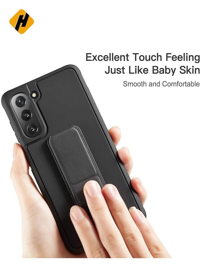 HuHa Samsung Galaxy S24 PLUS Case Cover Magnetic Car Mount Kickstand & Holder, Premium Silicone Vertical & Horizontal Hand Strap and Grip with Multi Stand for Samsung Galaxy S24 PLUS  - Image 4