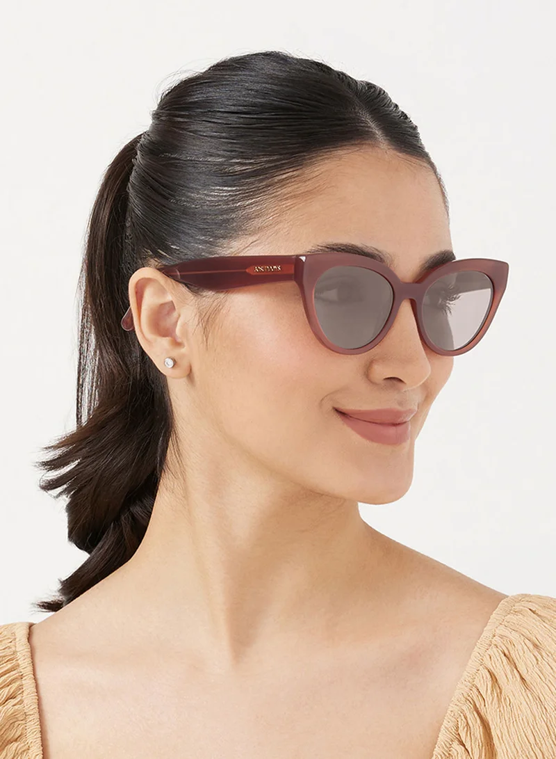 30Sundays Dusk,Women Sunglasses, Cat Eye Sunglasses, UV Protection: UV400 (Pink,Brown)