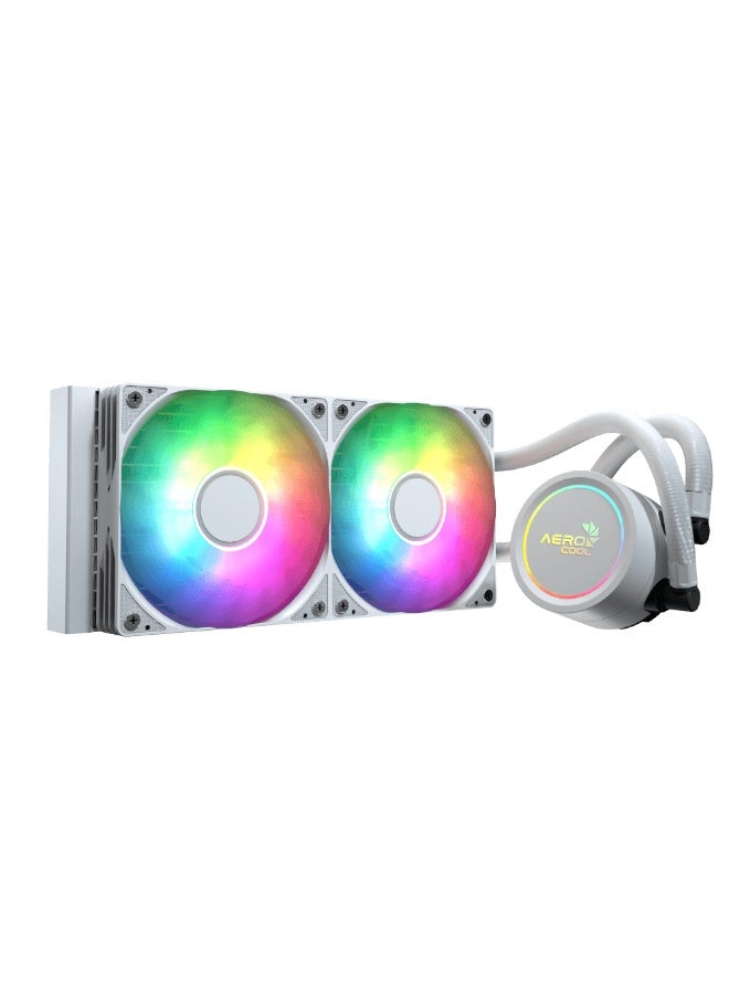 AeroCool Abyss L240R 240mm ARGB Liquid CPU Cooler | 280W TDP High Performance Cooling | Copper Micro-Channel Water Block | PWM RGB Fans High Airflow & Pressure | Intel LGA1851/1700/1200/115X AMD AM5/AM4 | Silent Pump | 16.8M ARGB Lighting | Integrated Fan Frame | Gaming PC Water Cooling System - Image 1