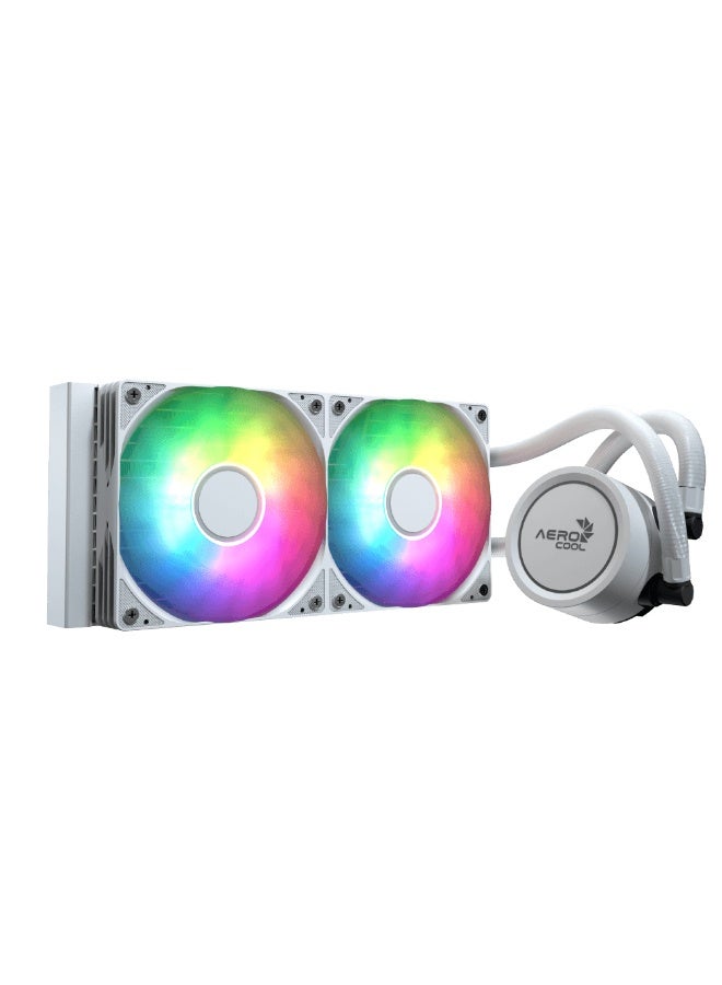 AeroCool Abyss L240R 240mm ARGB Liquid CPU Cooler | 280W TDP High Performance Cooling | Copper Micro-Channel Water Block | PWM RGB Fans High Airflow & Pressure | Intel LGA1851/1700/1200/115X AMD AM5/AM4 | Silent Pump | 16.8M ARGB Lighting | Integrated Fan Frame | Gaming PC Water Cooling System - Image 2
