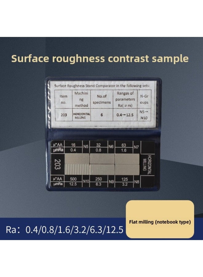 Mountain Test Surface Roughness Comparison Sample Block Comparison Model Lathe Vertical Milling Flat Milling Grinding External Grinding Flat Grinding Planer-Model:Flat Milling (notebook Type) - Image 1