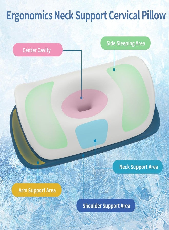 Olumoon Cervical Neck Pillow for Pain Relief - Ergonomic Memory Foam Contour Pillows for Side, Back & Stomach Sleepers, Cervical Pillow for Neck Support Sleeping with Breathable Cover - Image 4