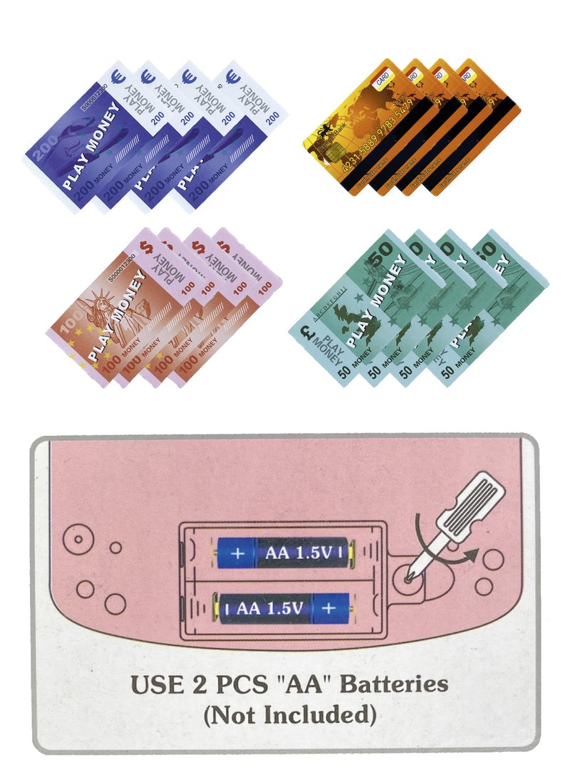 Children's cash register with shopping basket and accessories, a fun educational toy to develop buying and selling skills and product recognition. - Image 4