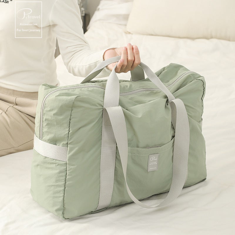 Travel Storage Folding Bag Large Capacity Portable Luggage Bag Foldable Bag Portable Luggage Bag Sleeve Trolley Bag(Black) - Image 5