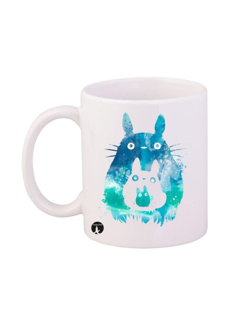 RKN Studio Ghibli Printed Mug White/Blue 12ounce