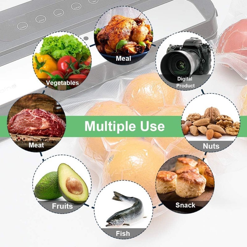 GHANU Sealer Bags for Food Saver BPAFree PunctureResistant Precut Vacuum Seal Bags Embossed Food Storage Pouches for Vacuum Sealing Machines Sous Vide Meal Prep Bulk Storage 100 Pcs - Image 2