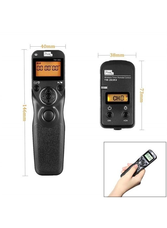 Pixel - Pixel Timer Shutter Release TW283-N3 Wireless Remote Control Compatible with Canon 5D Mark-III/Mark-IV 5D R5 R5C 10D 1DX 1DC 1DS 1D 5DS 5DSR 20D 6D 7D Mark-II 7D 50D 40D 30D D60 D30 D2000 - Image 1
