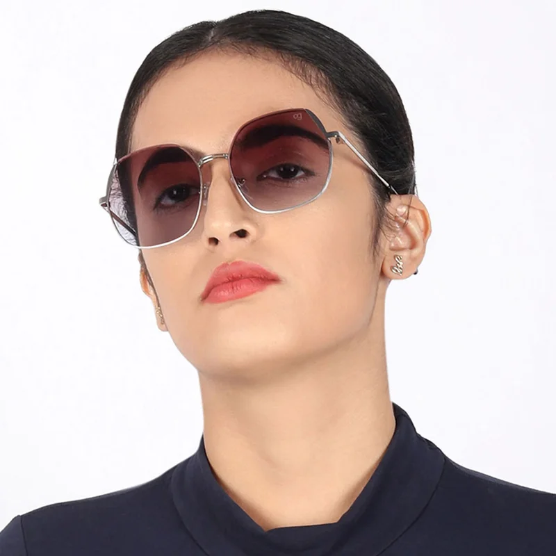 Woggles Latest & Stylish UV Protected Glow Gradient Purple Round Sunglasses for Men & Women