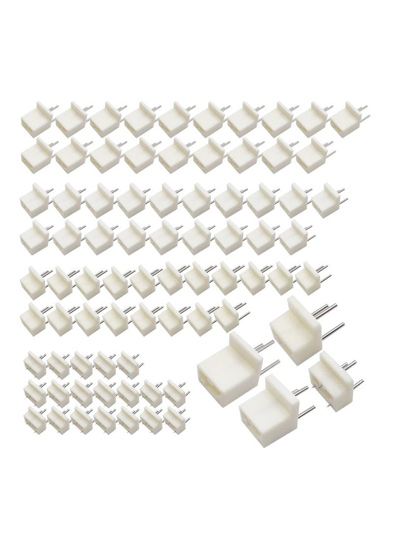 KASTWAVE - 80 Pcs Non-Trace Picture Hanging Hook, Plastic Invisible Traceless Hardwall Hook White for Photo Painting (4 Sizes) - Image 1