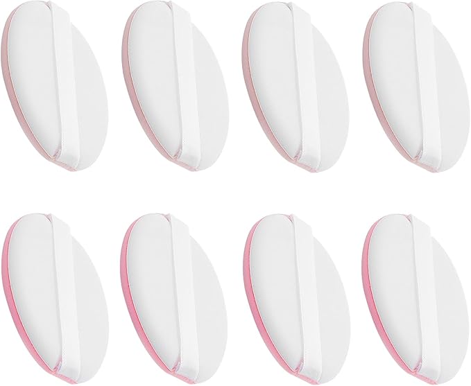Sibba Makeup Sponge Powder Puff 8 PCS Foundation Cushion Make Up Face Cream Color Correcting Concealer Beauty Blender Holder Blending Washing Applicator Pads Mini Facial Cover CosmeticSkin Color