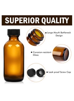 SKYLINK 12Pack 2oz Amber Glass Bottles with Lids – Reusable Storage Containers for DIY, Kitchen, and Travel – Includes Funnels, Labels & Cleaning Brush  - Image 3