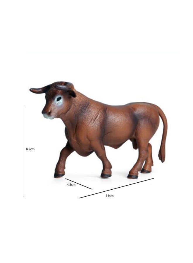 Children's Toy Solid Simulation Animal Model Toy Cow Bull Buffalo Cattle Farm Animal Suit Wholesale 