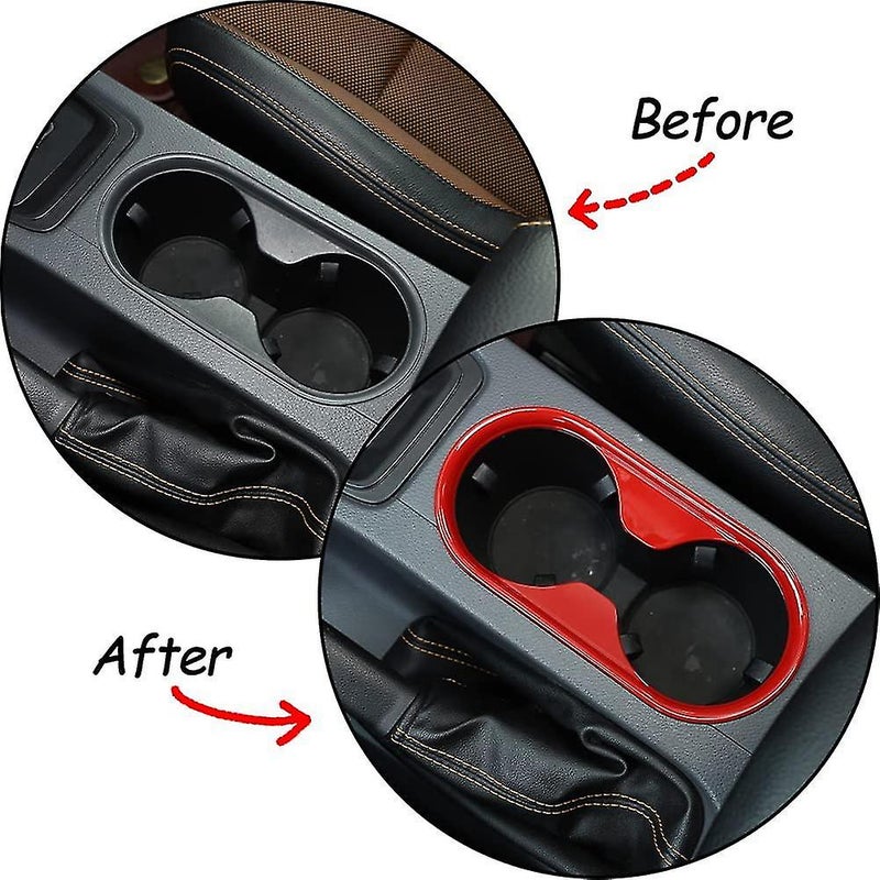 For Ford Ranger Everest 2015+ Car Water Cup Holder Cover,red - Image 4