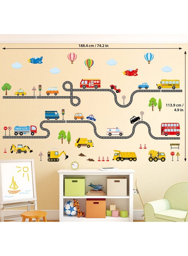 Decowall Sg3-2308 Transports And Road Wall Stickers Decals Kids Peel And Stick Removable For Nursery Bedroom Living Room Décor Construction Car Truck Tractor Boys Playroom… - Image 5