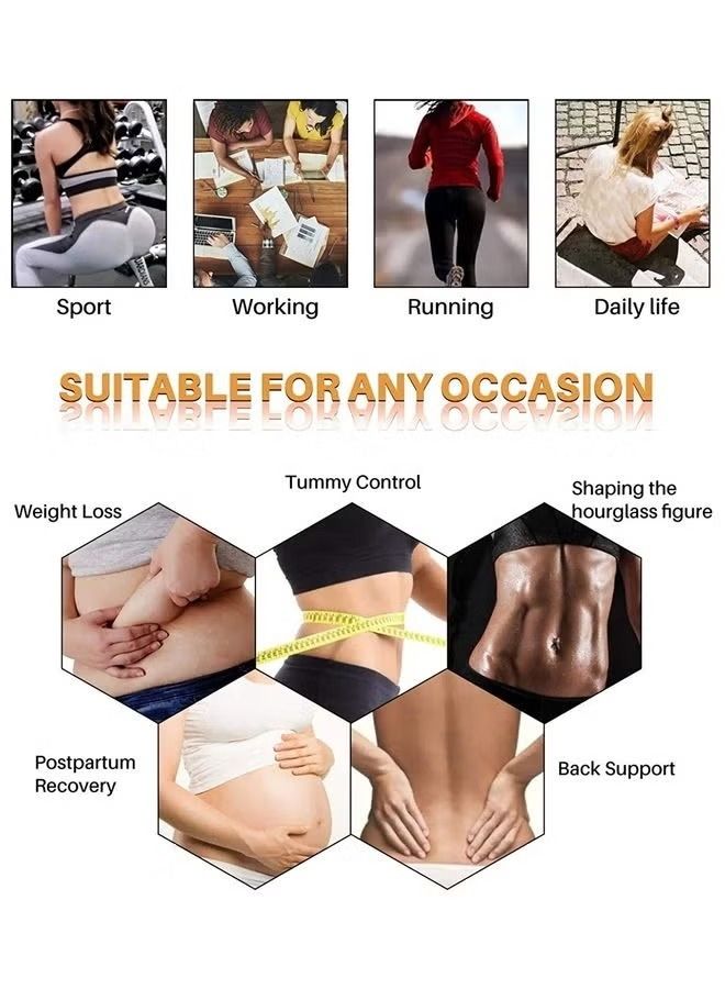 XiuWoo حزام تنحيف الخصر وحزام ساونا وحزام تعرق وملابس داخلية لتشكيل الجسم مقاس XL سم - Image 5