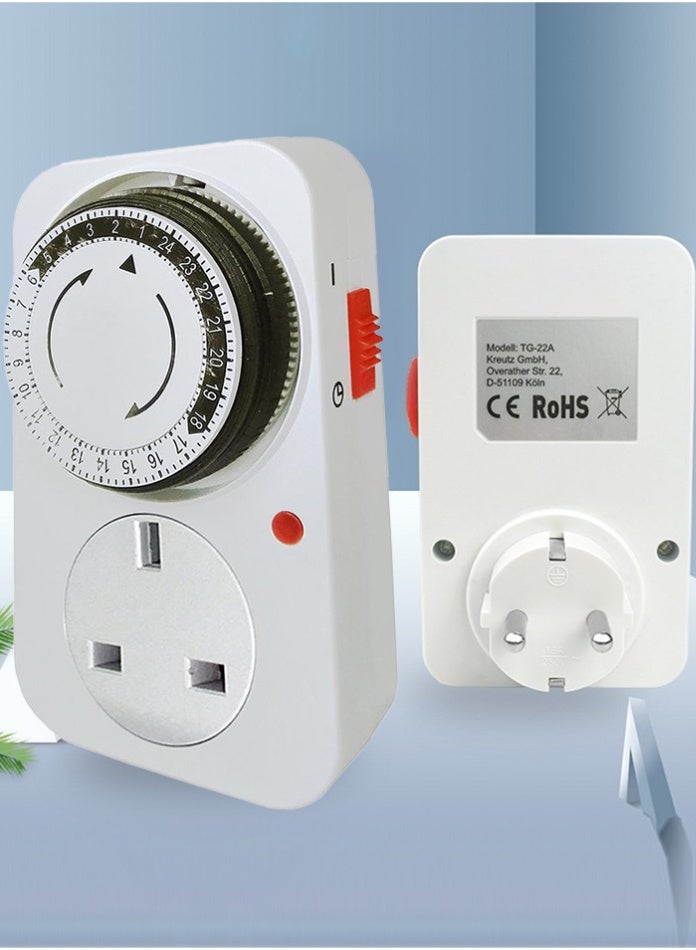MODI 24-Hour Mechanical Timing Socket | Energy-Saving Programmable Plug for Home & Office Appliances | Overload Protection & Easy Operation - Image 1