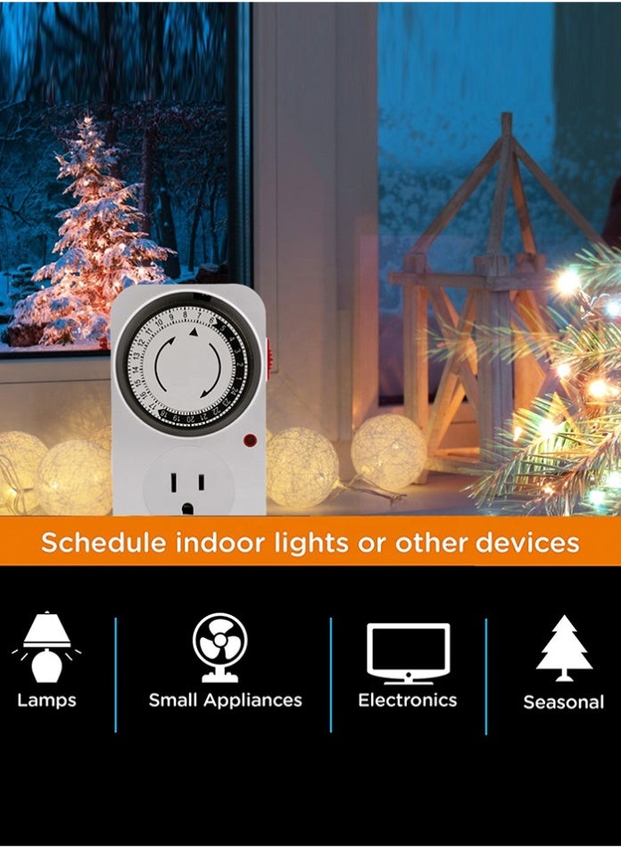 MODI 24-Hour Mechanical Timing Socket | Energy-Saving Programmable Plug for Home & Office Appliances | Overload Protection & Easy Operation - Image 3