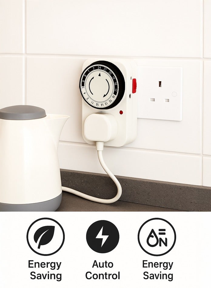 MODI 24-Hour Mechanical Timing Socket | Energy-Saving Programmable Plug for Home & Office Appliances | Overload Protection & Easy Operation - Image 5