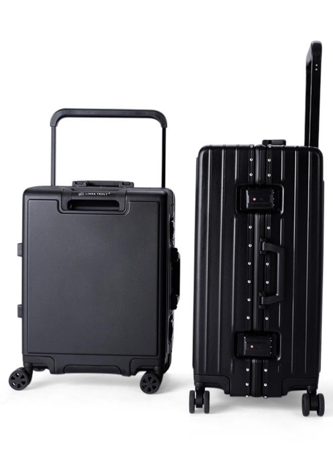 LIMRA travel bags from limra made of pc , consisting of two pieces , size 21"-25" inches, black color - Image 2