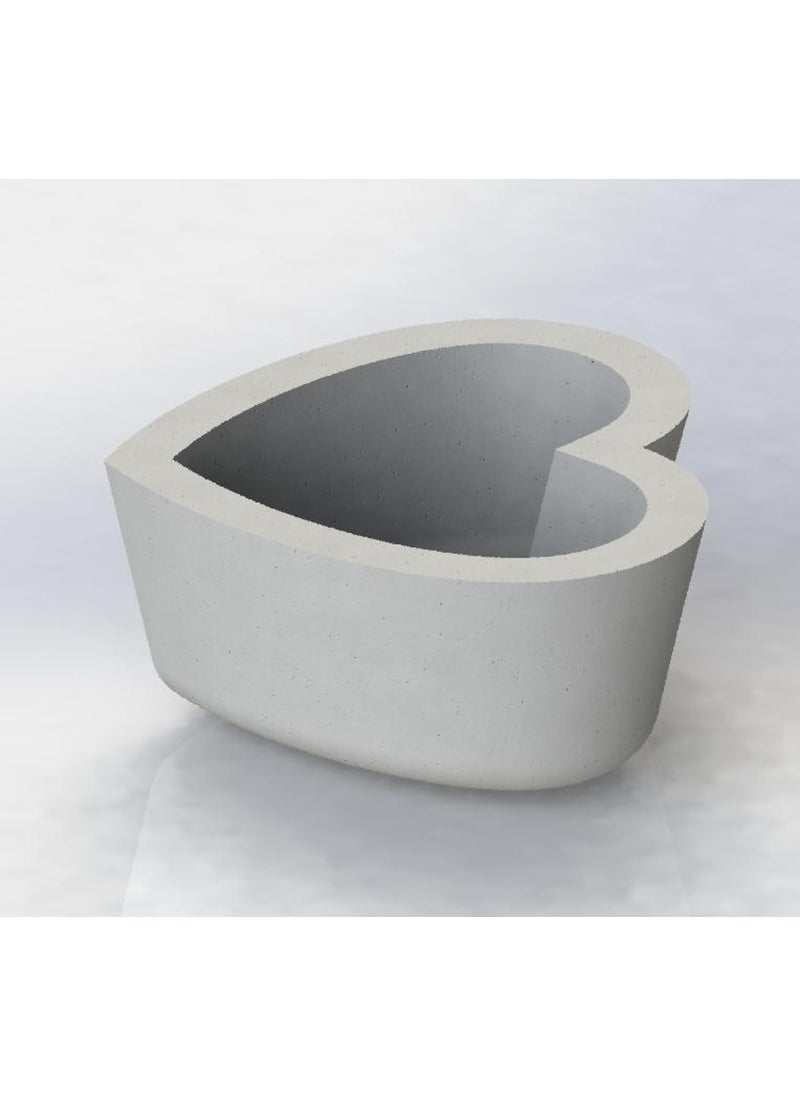 Epm3d Heart Cement Pot Mold 11X4.5 cm Plastic Apparatus  - Image 2