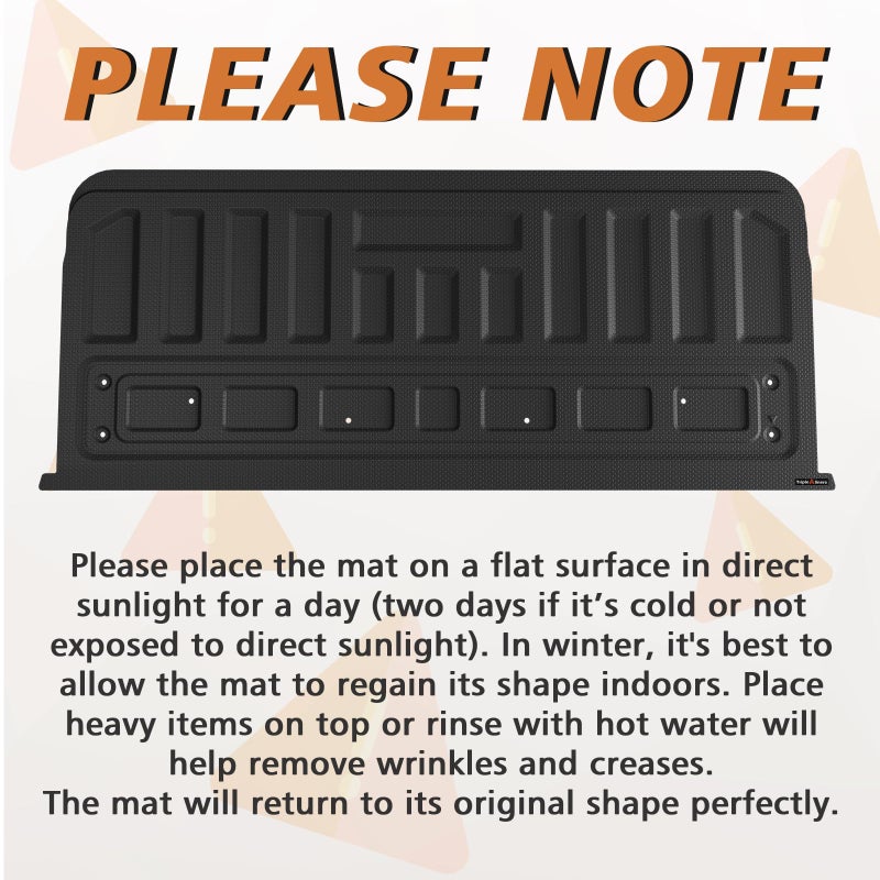 TripleAliners Truck Mat Compatible with 2015-2022 Chevy Colorado & GMC Canyon Tailgate Accessories, Tailgate Mat Custom Fit All Weather Protection Pickup Liner, Won't Fit Drop-in Liners - Image 2