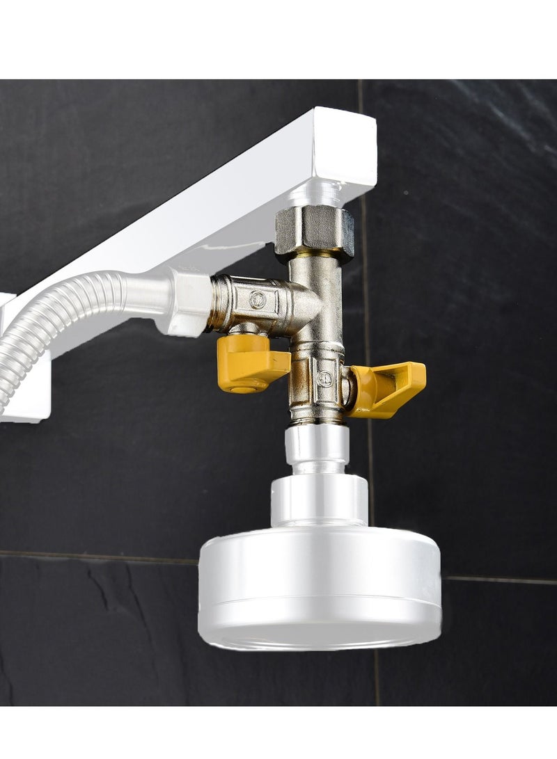 SYOSI Brass Water Diverter 3 Way Shower Diverter Valve T Adapter Shower Head Shut-Off Valve for Showerhead and Shower Arm - Image 2