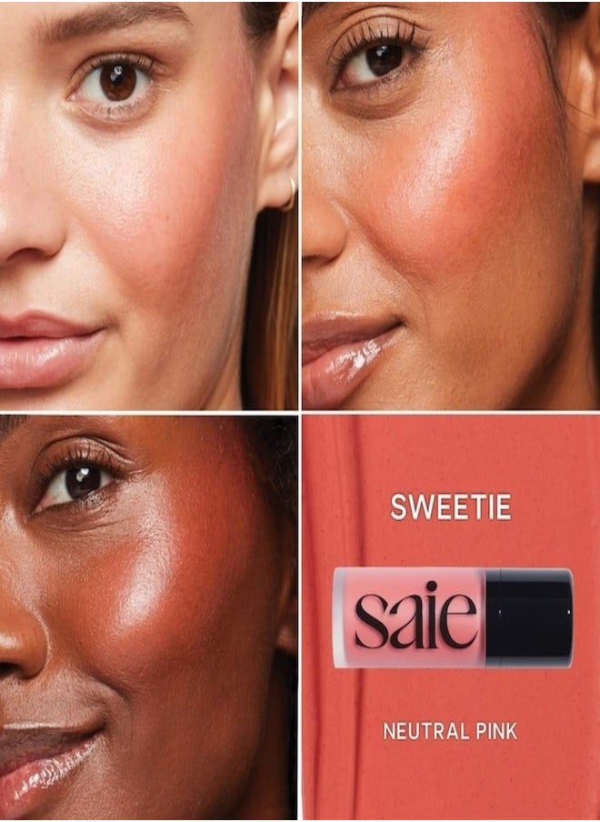 Saie SAIE  Dew  Blush - Lightweight Blendable Liquid Blush, Sweetie - neutral pink 11g for a Natural Glow  - Image 2