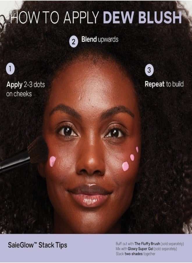 Saie SAIE  Dew  Blush - Lightweight Blendable Liquid Blush, Sweetie - neutral pink 11g for a Natural Glow  - Image 5