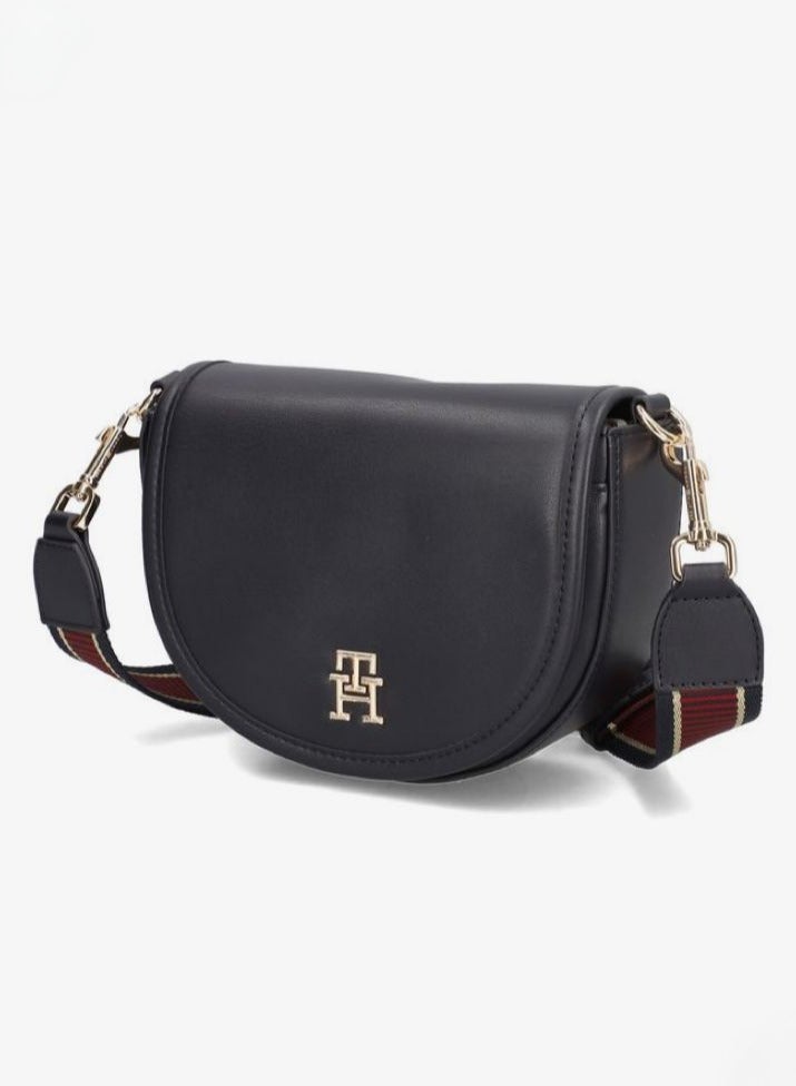 Tommy Hilfiger Women's Black Saddle Crossbody Bag
