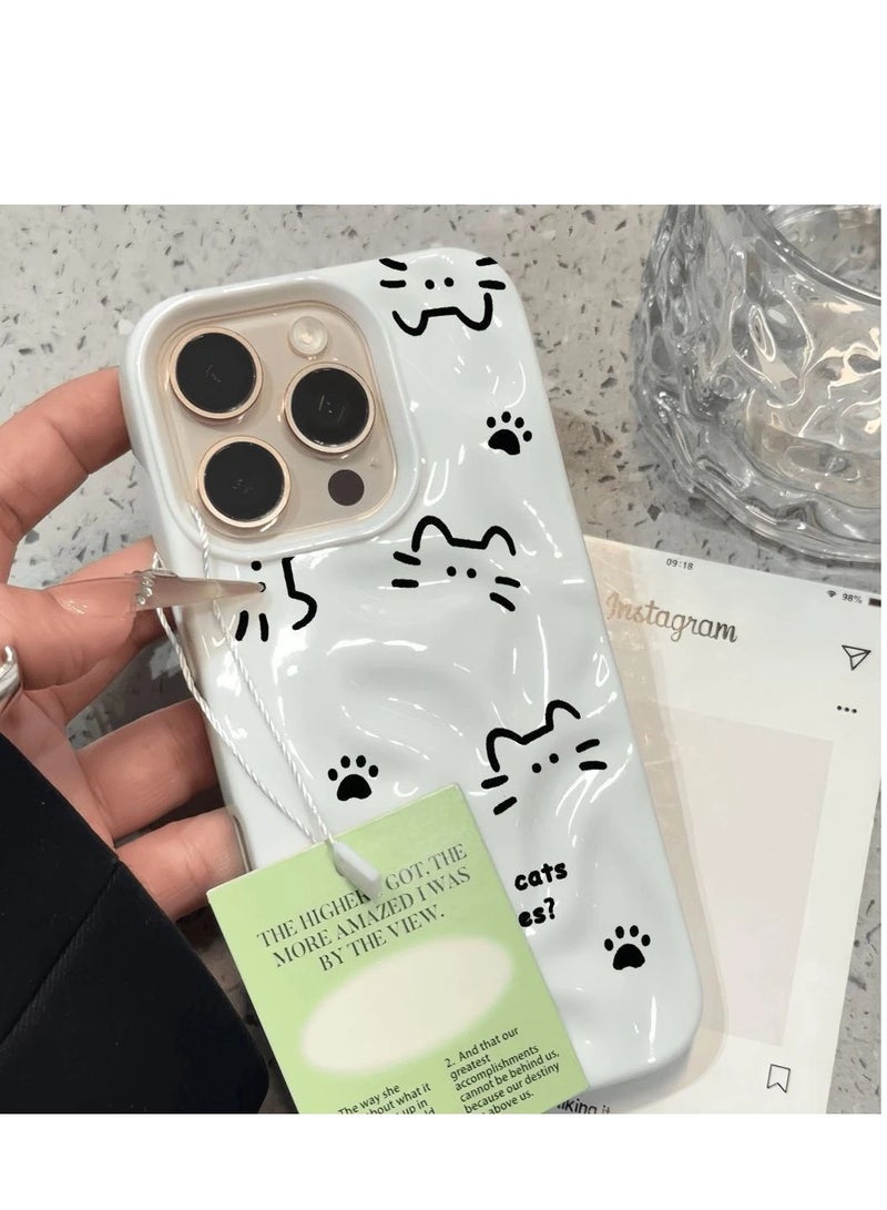 NIBEMINENT Cute Kitten Protective TPU Case Cover For IPhone 14 Plus, White