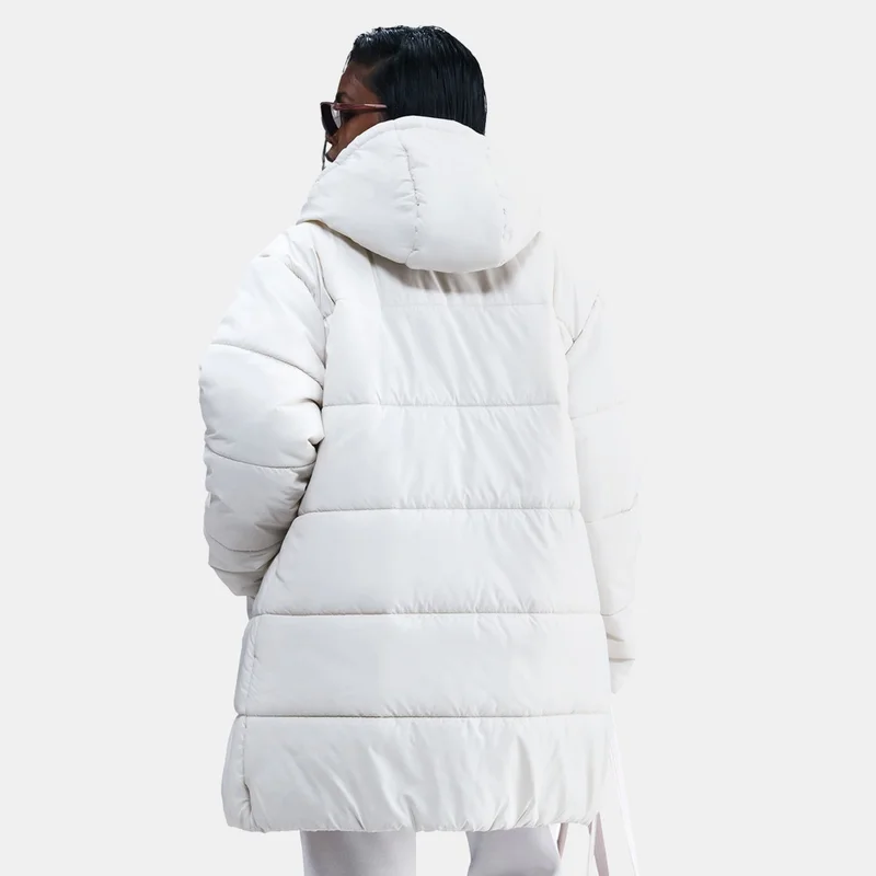 Nike White Women's Sportswear Classic Therma-FIT Hooded Parka for Women | Best Price UAE