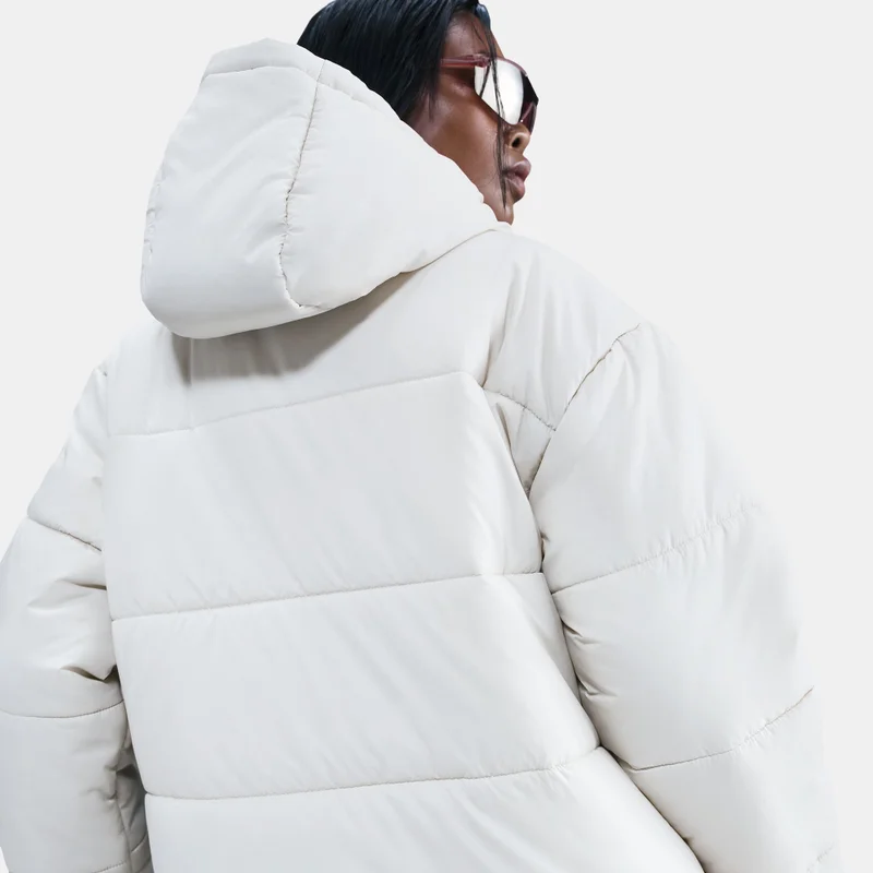 Nike White Women's Sportswear Classic Therma-FIT Hooded Parka for Women | Best Price UAE