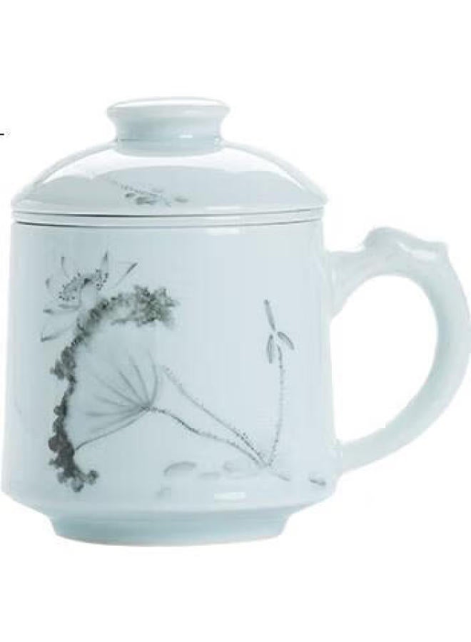 Changnan Ceramic, Tea Cup For Home Use With Lid And Filter, Boss Cup, Water-Infused Hibiscus - Image 3