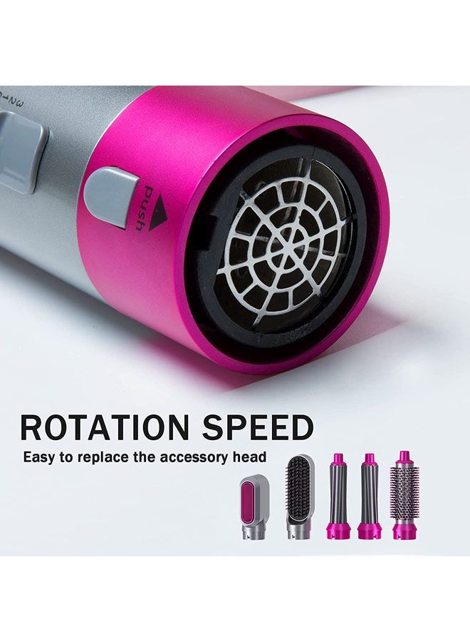 NIBEMINENT 5 in 1 One Step Hair Dryer Styler Grey/Pink - Image 5