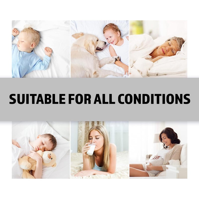 Bey Bee BeyBee 100% Waterproof Cotton Terry Mattress Protector | Breathable, Hypoallergenic, Washable & 2X Absorbency | Ultra Soft Easy Elastic Fitted Bed Protector (Size-78 * 72, Grey) - Image 4