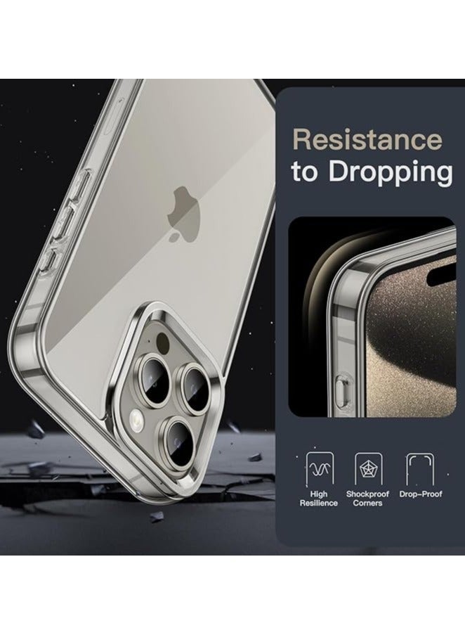 نفس Magsafe Case for iPhone 15 Pro Max, Non-Yellowing Shockproof Phone Bumper Cover, Anti-Scratch Clear Back (Clear) - Image 3