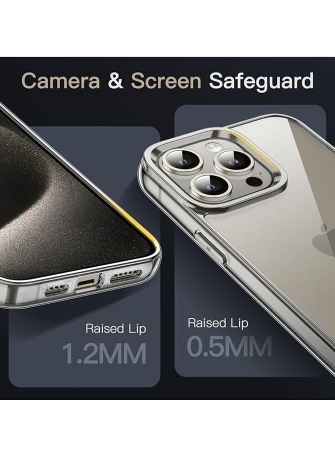 نفس Magsafe Case for iPhone 15 Pro Max, Non-Yellowing Shockproof Phone Bumper Cover, Anti-Scratch Clear Back (Clear) - Image 4