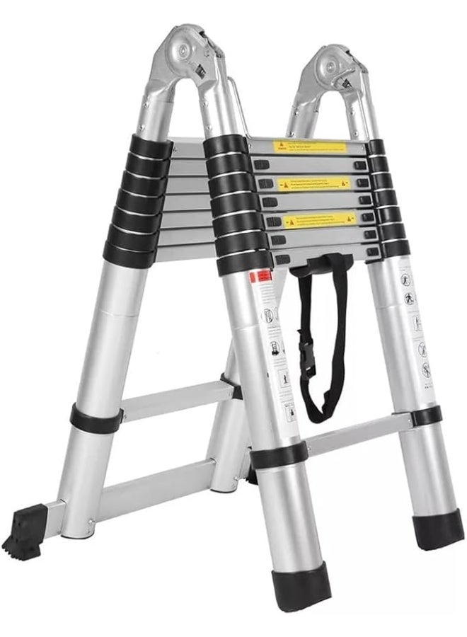 Aluminum Telescopic Ladder – 3.8m Extendable Folding Ladder with Anti-Slip Design for Home and Construction - Image 4